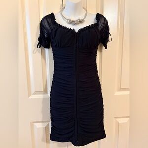 Fashion Nova Eye-hook Button Up  Mini Dress, size M